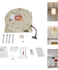 Heavy Duty Ceiling Light Hoist Lifter With Powerful 213W Motor And Remote Control Winch For Safe Fixture Maintenance Up To 330 Pounds parts and components