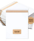 Rigid Cardboard Mailers 12x15 Inches 100 Pack Stay Flat Self Sealing Mailer Envelopes For Photos Artwork And Certificates Built Tough Protective Packaging For Flat Shipping