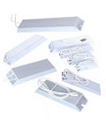 Group of aluminum-shell power resistors with cooling fins and white lead wires for automotive high‑power use