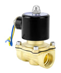 Three Quarters Inch Brass Solenoid Valve with Seals, 12V DC, Normally Closed, fast response, corrosion resistant brass housing