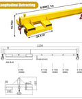 Heavy Duty 2 Ton Telescopic Forklift Jib Boom Built Tough To Kick Some Serious Weight Smooth 12 Foot Extendable Crane Arm dimensions diagram