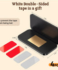 No Drill Magnetic Cabinet Door Catch With Adhesive 4 Pack Black Stainless Steel Drawer Magnets detailed size and tape gift included.