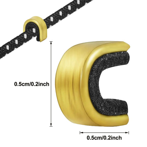 Close-up of brass nock point from Forty Piece Archery Nock Points Set For Bow String Nocking Point Clips Fits Compound And Recurve Bows