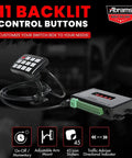 11-Gang LED Push Button Switch Panel For Offroad Vehicles And Emergency Lighting, Backlit Control Buttons, adjustable mount