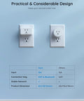 Smart Plug 15A WiFi Bluetooth Outlet Works With Alexa And Google Assistant, side-by-side design comparison