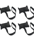 Ride Ready Roof Rack Anchor Kit For Cars No Drill Tie Down Straps With EVA Foam Cushions 4 Pack in black, top view