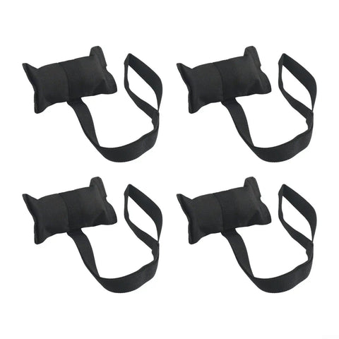 4 Pack Fixed Car Roof Anchor Kit with Quick Fix Rope for Mounting Kayaks, Canoes, and Surfboards on Vehicles, Black