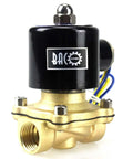 Three Quarters Inch Brass Electric Solenoid Valve 110V AC Normally Closed NPT Thread Easy Install for water and irrigation