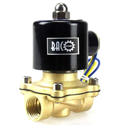Three Quarters Inch Brass Electric Solenoid Valve 110V AC Normally Closed NPT Thread Easy Install for water and irrigation