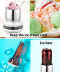 Keep Your Daily Sips Absolutely Dialed Smart Electric Cup Warmer And Cooler For Desk with ice cream and chilled drinks.