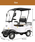 Electric Golf Cart 4 Wheel Mobility Scooter With Cargo Box Heavy Duty Farm Utility Vehicle For Seniors Adults 800W dimensions display
