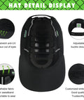 Maverick-Air Series Bump Cap With Extra Venting Baseball Cap Style Head Protection, inner view showing adjustable buckle and venting.