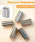 Aluminum sleeves for Rugged PVC Coated Stainless Steel Wire Rope Kit 50 Ft For Deck Railing Heavy Duty String Lights.