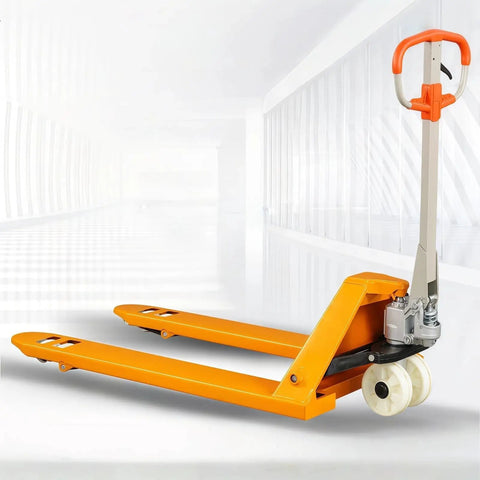 Heavy Duty Manual Hydraulic Pallet Jack With Dual Wheel Linkage For Warehouse Material Handling That Moves Heavy Pallets Without Breaking A Sweat And Keeps Your Crew Working Smooth All Shift
