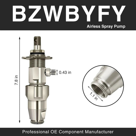 Airless Spray Pump Replacement 246-428 For LineLazer 3400 Sprayers And Ultra Max Series 395 495 595 695 3400 GMax FineLazer FieldLazer S200 Compatible For Tough Jobs, stainless steel, 7.8 in
