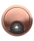 Premium Zinc Alloy Desk Grommet Kit With Rotatable Flip Top And Removable Center For 50 To 80 Mm Holes In Sleek Brushed Or Shiny Colors, Totally Rad For Managing Cables And Polishing Your Workspace Stylishly. copper zinc alloy desk cable grommet, 80 mm
