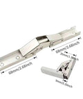 Hidden Steel Cabinet Hinges With 90 Degree And 180 Degree Folding No Slot Flush Mount Sleek Silvery Finish 2 or 4 Pack