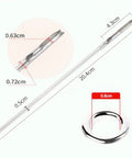 4X Drawstring Threader Aluminum Bodkin Tool For Quick Rope And Elastic Cord Threading, 20.4cm silver tool with 0.8cm loop