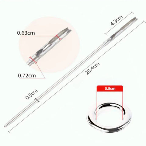 4X Drawstring Threader Aluminum Bodkin Tool For Quick Rope And Elastic Cord Threading, 20.4cm silver tool with 0.8cm loop