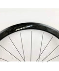 700C Road Bike Wheelset With Carbon Fiber Hub And 40mm Matte Aluminum Rim Quick Release CV Brake Compatible close-up