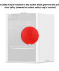 Solid 3 Piece Safety Key Kit Lock Down Your BambuLab H2D H2C H2S Printer Power Module Emergency Stop Switch Security Feature Is A Game Changer For All Your Daily Home Project Work Keeping Everything Legit Tight And Secure Now. Red plastic safety key on 3D printer key socket
