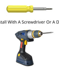 Install Black Wood Screws 8 By 1 Inch 100 Count With Phillips Modified Truss Head using a screwdriver or drill.