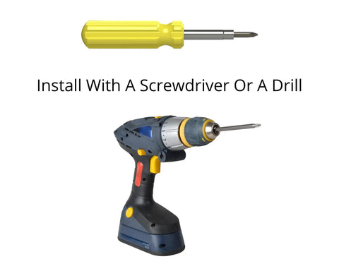 Install Black Wood Screws 8 By 1 Inch 100 Count With Phillips Modified Truss Head using a screwdriver or drill.