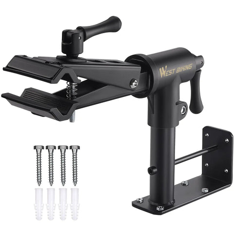 Heavy Duty Bike Repair Stand With Adjustable Clamp, Wall Or Bench Mount, Holds Up To 88 Lbs, Ideal for Repairs.