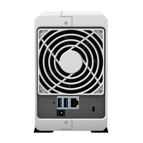 Back view of Versatile Nas Network Attached Storage Server With Quad Core 1.4 Ghz Processor And 512 Mb Ram showcasing USB and LAN ports.