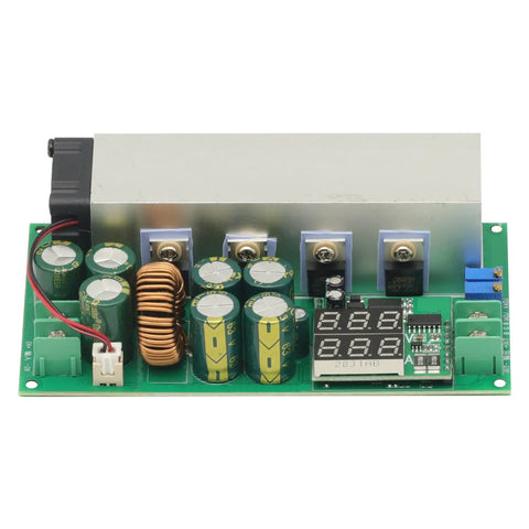 Heavy Duty 600W Adjustable Buck Converter Module From 12V To 80V Down To Two Point Five Volt With 20A Output And LED Display Easy Readout