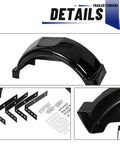 Trailer Fenders With Built In Skirt And Steps 2 Pack Fits Single Axle Trailers With 13 Inch Wheels Plastic Black Fenders
