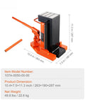 Heavy Duty Hydraulic Toe Jack Offering Five Ton Lift And Ten Ton Top Hoist For Shops And Factories, 10.4x7.5x11.3 inches.