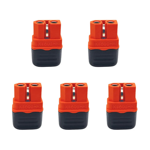 Beefy Female Connector With Sheath Housing For RC LiPo Batteries FPV Drones Solar Panels And Power Stations Anti Reverse Safe Connection Easy Solder 5 Pack High Current XT60 Style Plug For RC Cars Boats UAVs