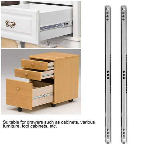 Soft Close 14 Inch Drawer Slides Full Extension Ball Bearing Runners For Cabinets Heavy Duty Steel Mount Rails, shown installed
