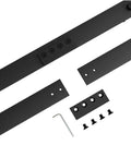 Heavy Duty Carbon Steel Sliding Barn Door Track Hardware Kit With Ceiling Mount, Black Powder Coated, Rust Proof and Fire Resistant