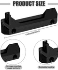 Black Mounting Feet Kit For ToughBuilt StackTech Mounting Plate Brackets Cleats 12 Pack Heavy Duty, size 5.6 x 1.8 inch shown.