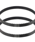Heavy Duty 142XL Timing Belt Pack of 2, 10mm Wide, 71 Teeth, 5.08mm Pitch, 370mm Closed Loop Rubber Belt for Industrial Drives, High-Performance Serpentine Timing Belt Set, black rubber