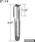 Seven Eighths Inch UNF Tap And Die Set 14 TPI Right Hand Machine Thread Tap And Round Die, 4.45 Inch Tap Length, 1.32 Inch Head