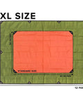 XL size Tough As Nails Heavy Duty Survival Blanket With Reflective Thermal Layer For Camping And Outdoor Gear Waterproof Tarp Or Shelter 8.5 Ft By 12 Ft Olive Green All Weather Ready