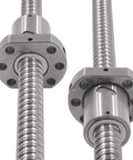 Close-up of 2005 Linear Motion CNC Ball Screw With Anti Backlash Nut 300mm Long 20mm Diameter SFU2005 5mm Lead End Machining