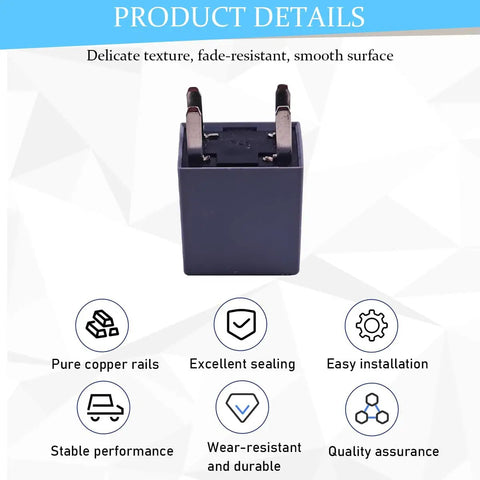 Top Shelf Hella Durable 12V DC 40 Ampere 4 Pin Multi Purpose Car Relay Featuring Sweet Quick Connect Terminal For Auto Ac Fuse Box And Cooling Fan, side view, black plastic housing, copper pins.