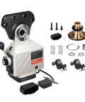 Heavy Duty X Axis Power Feed For Bridgeport Knee Mills, electric motor with accessories for 110V milling machine upgrade.