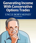 Cartoon cover of book 'Low Risk Cash Flow With Conservative Options Trades A Practical Guide To Generating Steady Income'