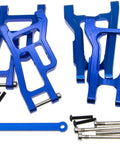 1967 Chevy C10 Drag Slash RC Crawler Front and Rear Suspension Arm Set Aluminum Alloy Upgrade Replacement Blue