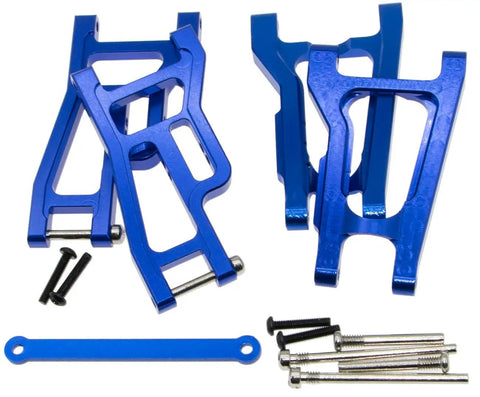 1967 Chevy C10 Drag Slash RC Crawler Front and Rear Suspension Arm Set Aluminum Alloy Upgrade Replacement Blue