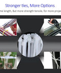 Heavy Duty Zip Ties 12 Inch Nylon Tie Wraps Ultra Strong 120 Lb Tensile Strength 100 Pack 0.3 Inch Wide Black and White