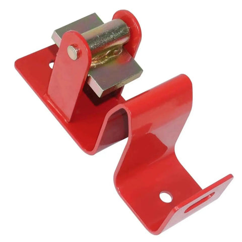 Bully Proof One Way Locking Red Gate Latch For Cattle Ranch Fence Secure Livestock Entry Lock Built Tough Heavy Duty close-up view