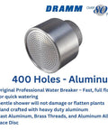 Twin Spray Water Breaker Nozzle 400DC die cast aluminum with durable stainless steel disc, gentle shower, for plant safe watering.