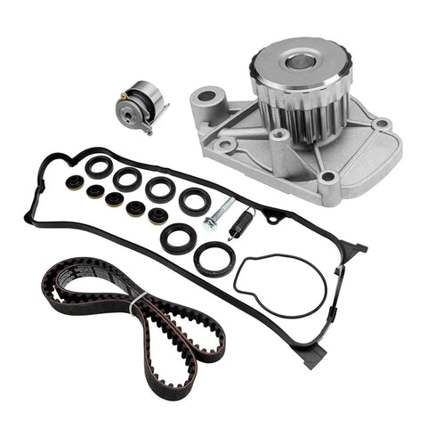 Timing Belt Water Pump Kit With Valve Cover Gasket Compatible With Honda Civic 1.7L D17A1 Years 2001 2005 Complete Engine Repair Set Ensures Coolant Flow And Smooth Motor Running For Daily Driver Or Car Hot Super Deal Fast Ship Today Value. Complete kit with water pump, timing belt, gasket, seals, and pulley