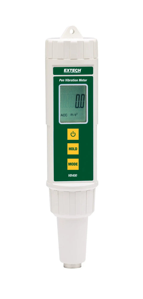 Pen Vibration Meter For RMS Acceleration And Velocity With Metric And Imperial Readings Wide 10 Hz To 1 KHz Range Up To 20.39 G Acceleration And 7.87 Inches Per Second Velocity Includes Zero Adjustment For Easy Handheld Vibe Check. front view